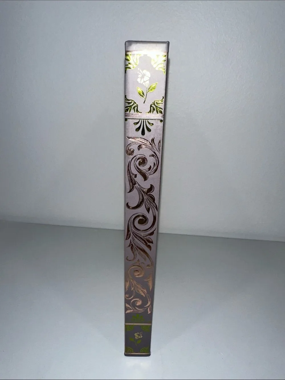 WUTHERING HEIGHTS JOURNAL GREEN gold foil lettering neon green elastic band.